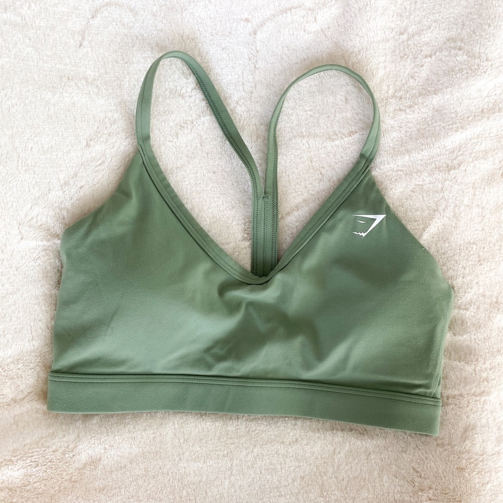 Gymshark green sports bra